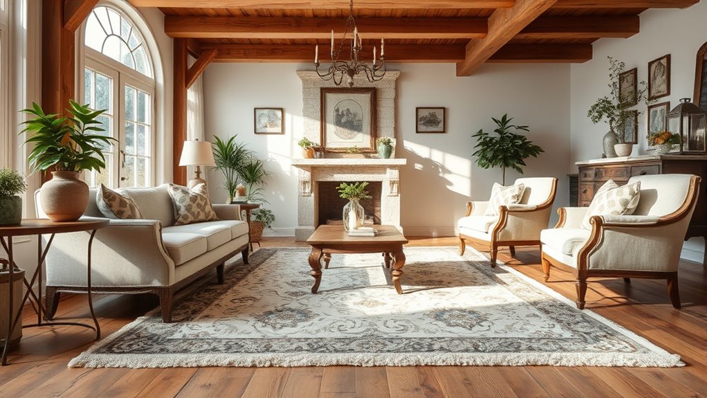 vintage patterned natural fiber rugs