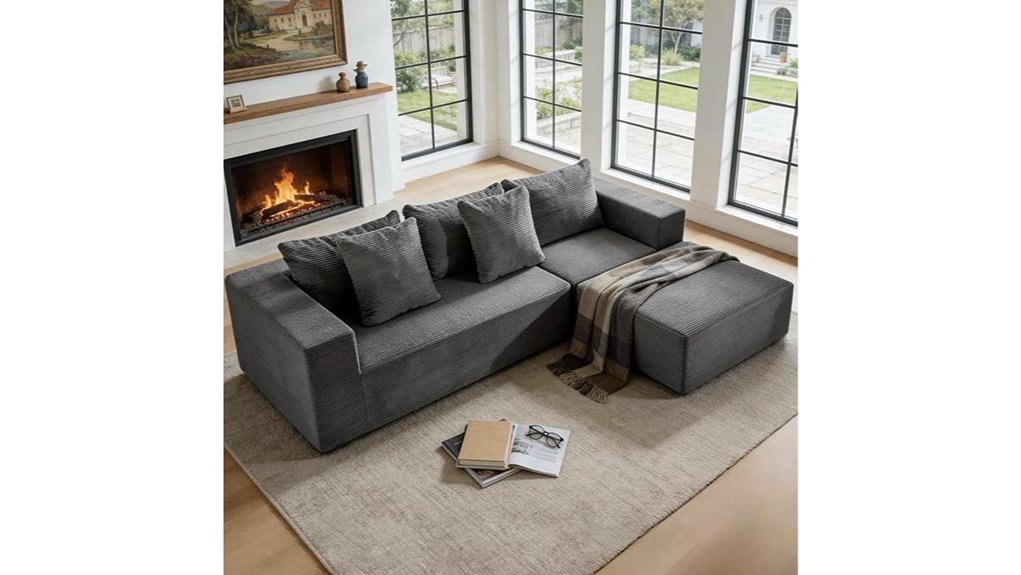 108 inch modular sectional