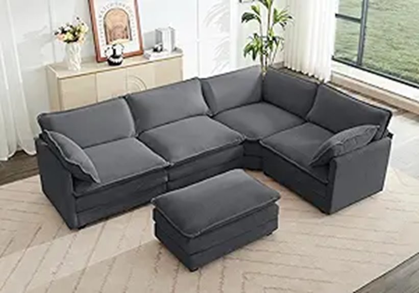 113 inch l shaped sofa