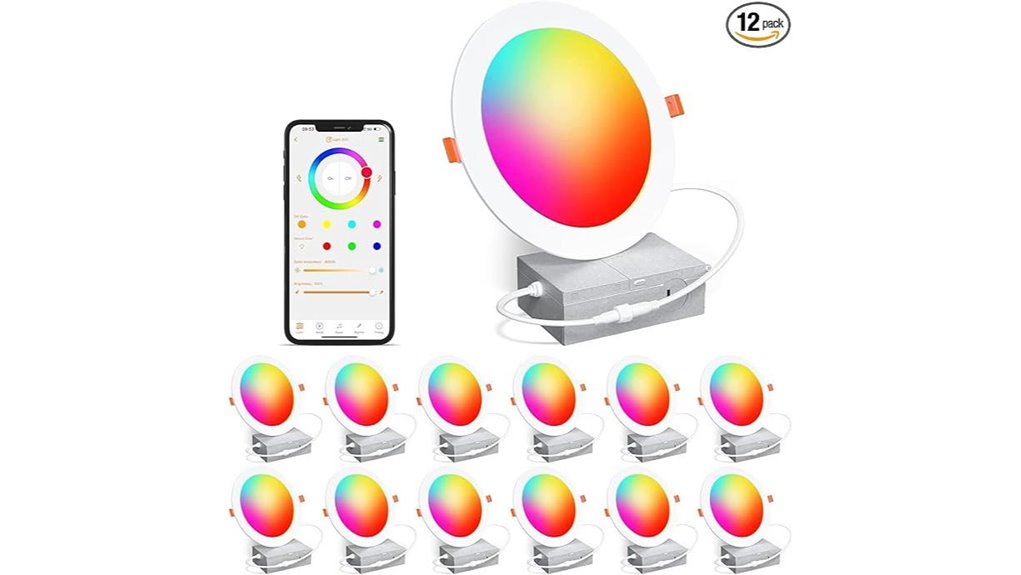 12 pack rgbww led lights