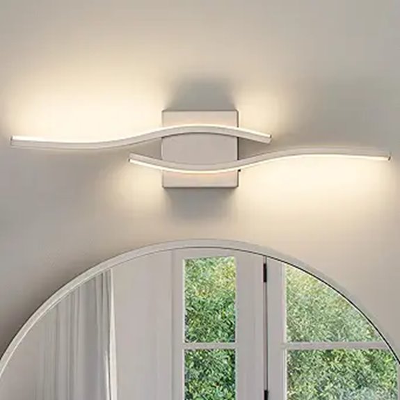 23 inch nickel vanity light