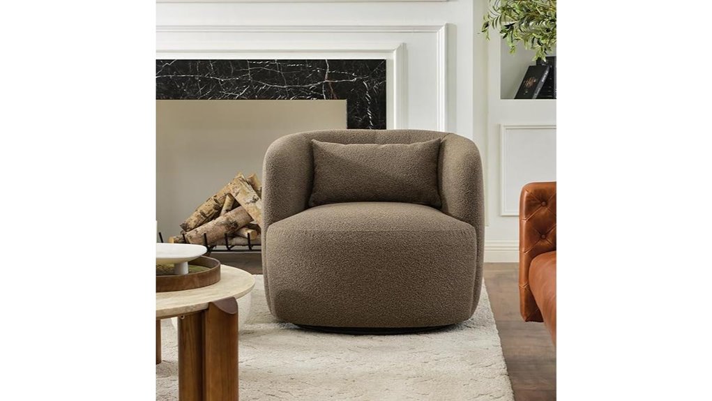 34 inch sherpa swivel chair