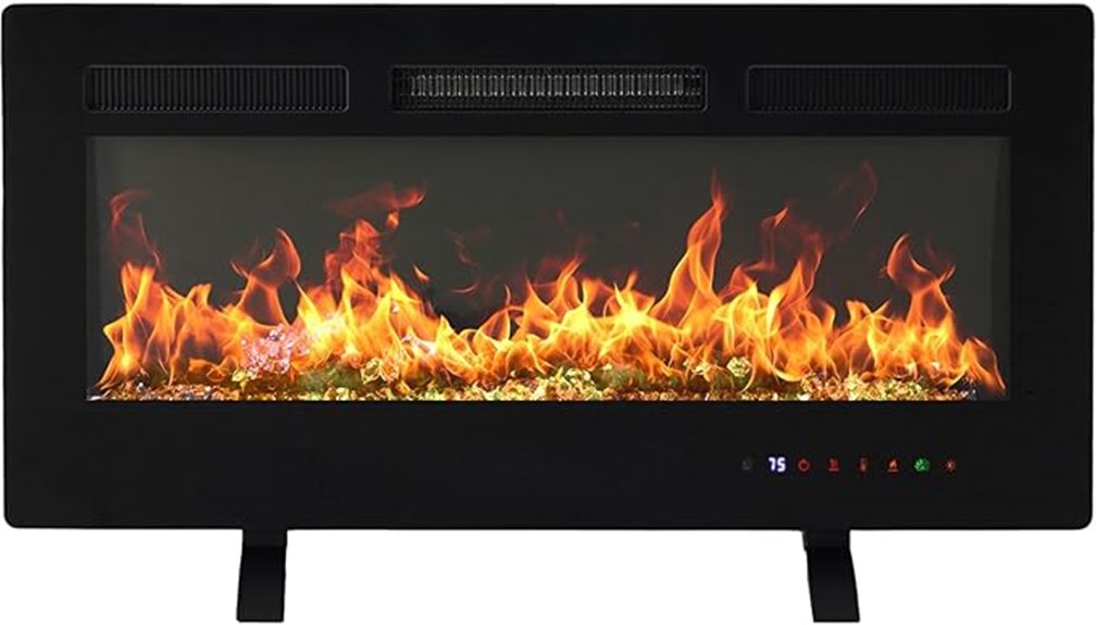 36 inch electric fireplace