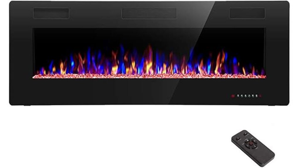 50 inch recessed electric fireplace