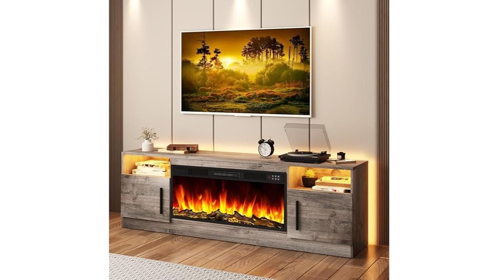 70 inch fireplace tv stand