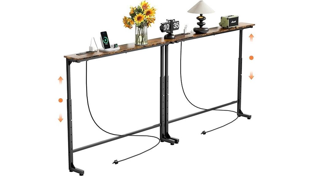 adjustable console table outlets