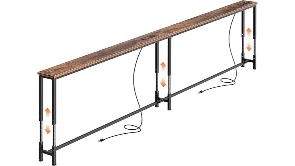 adjustable sofa table with outlets
