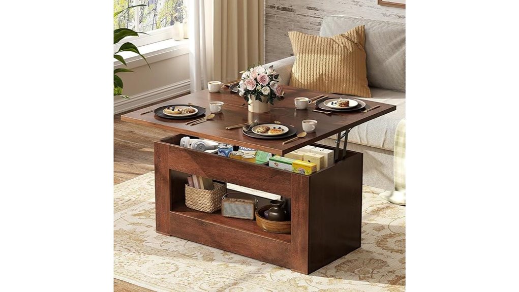 adjustable storage coffee table
