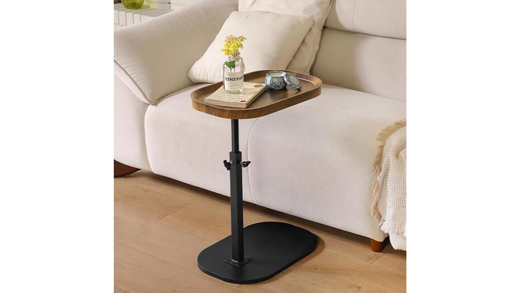 adjustable swivel couch table