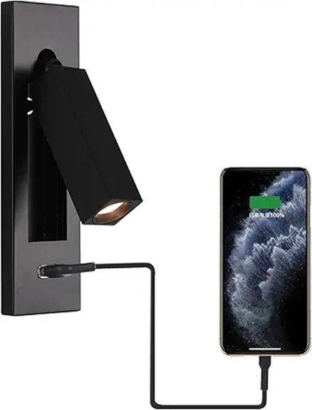 adjustable wall mounted reading light
