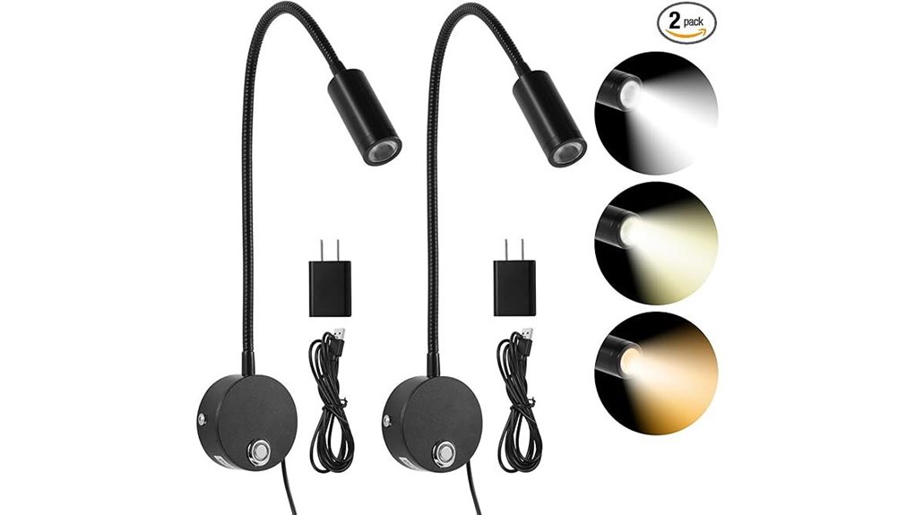 adjustable wall mounted reading lights