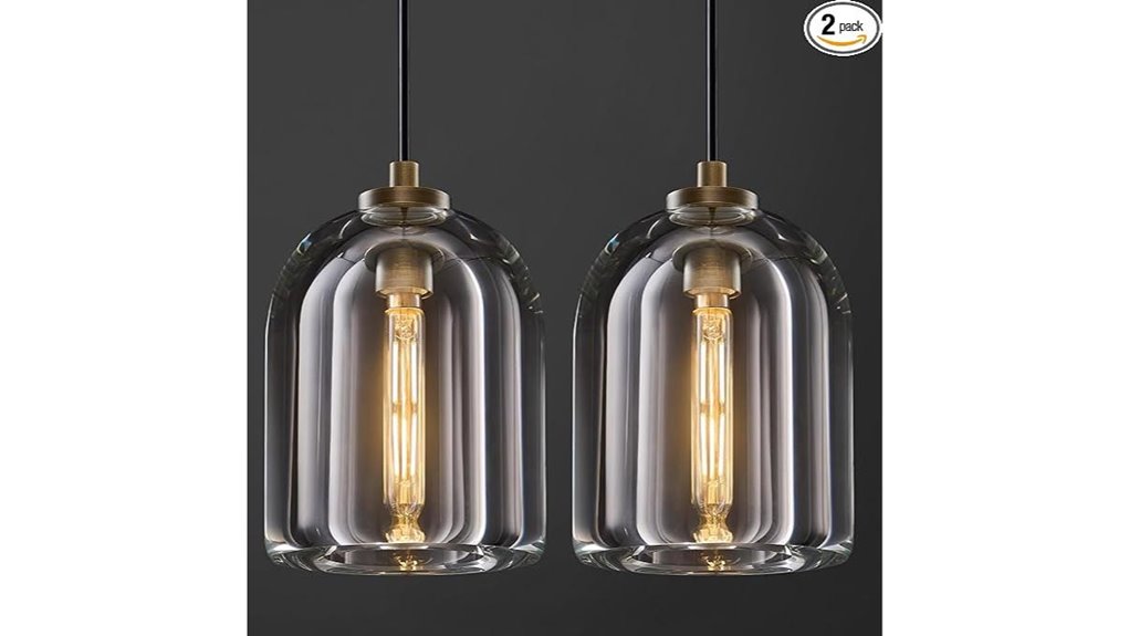 aged brass dimmable pendant