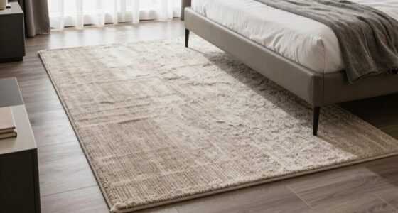 align rug with bed