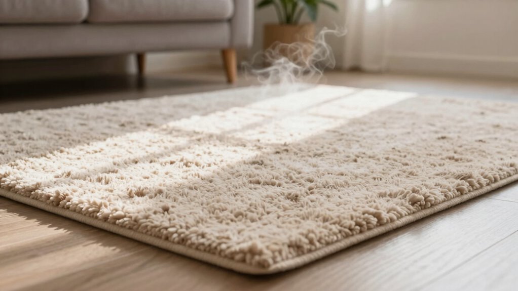 assess rug odor health risks