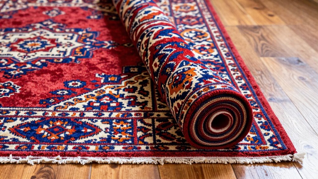 avoid folding to preserve rug
