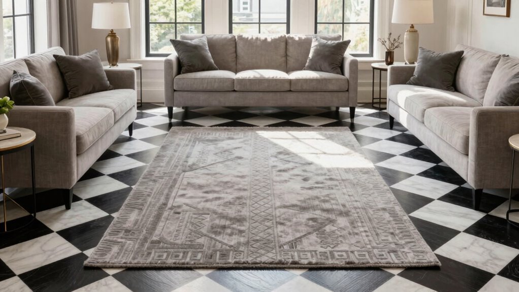 balanced checkerboard decor harmony