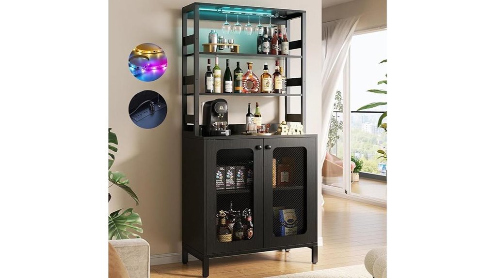 bar cabinet with outlets