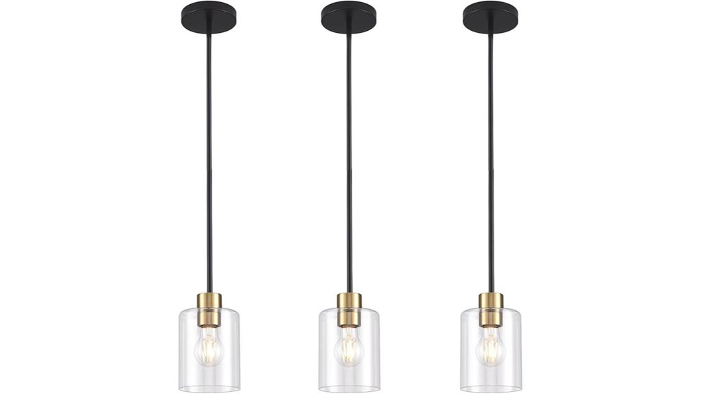 black brass pendant lights