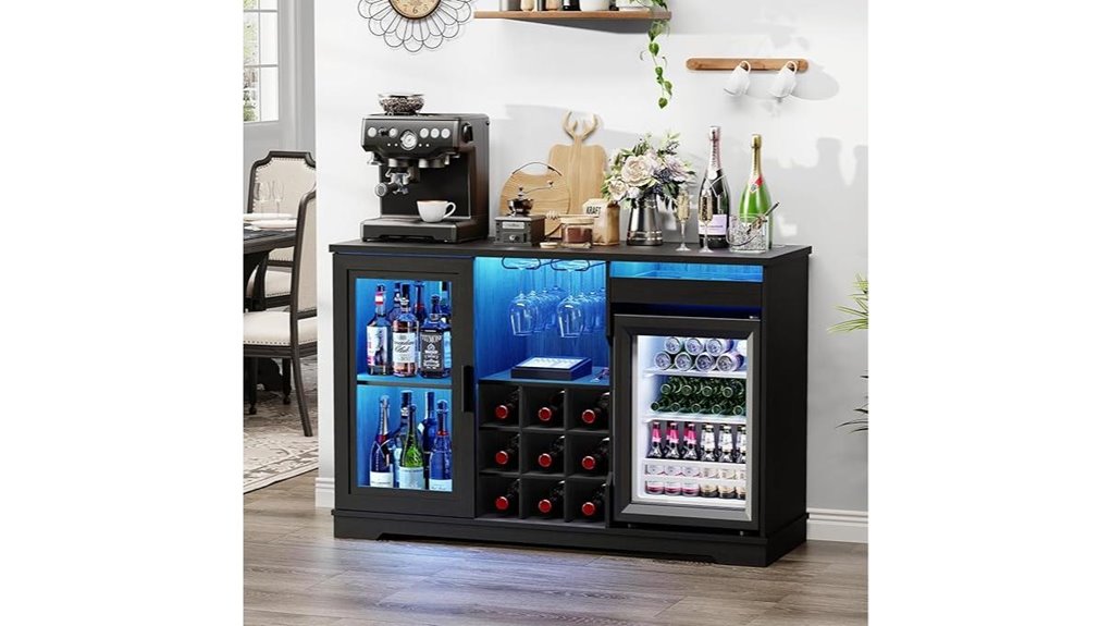 black liquor bar cabinet