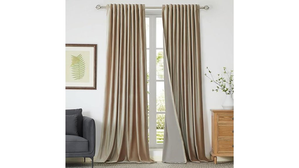 blackout velvet curtain set