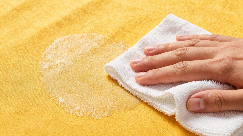 blotting prevents stain spread
