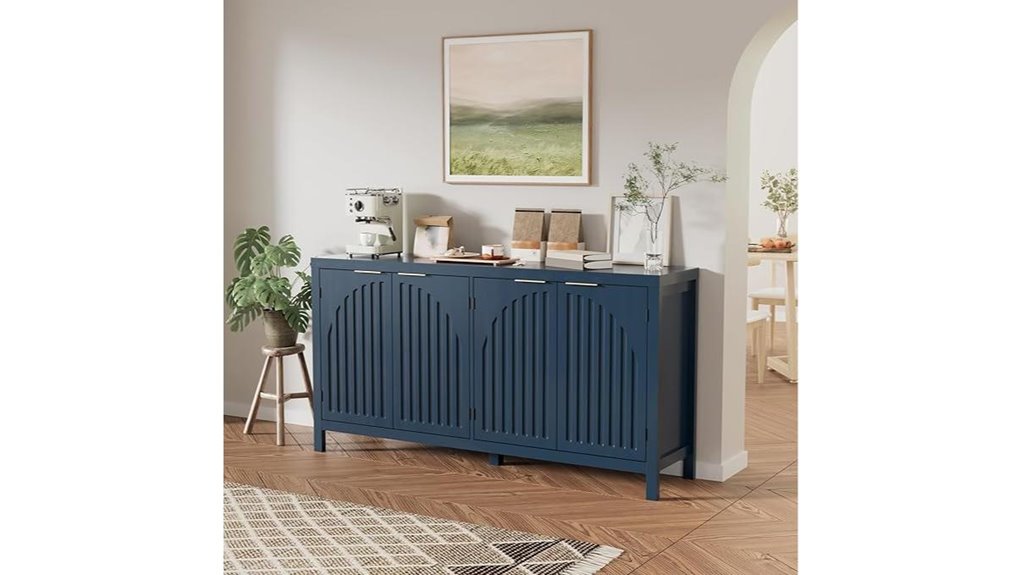 blue fluted sideboard