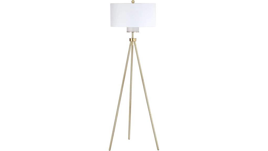 brass gold tripod lamp