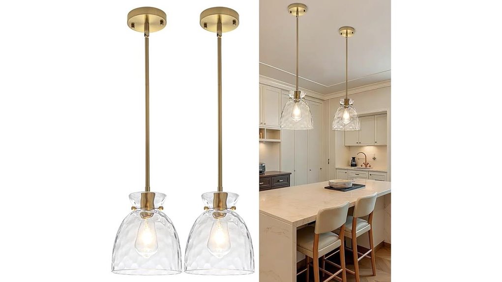 brass pendant light set