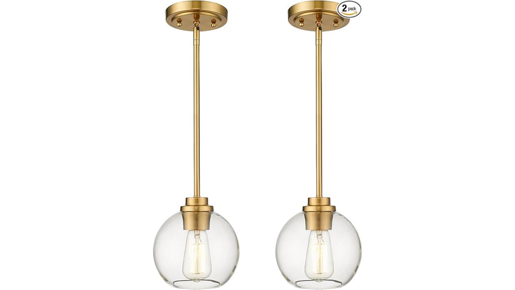 brass pendant lights pack