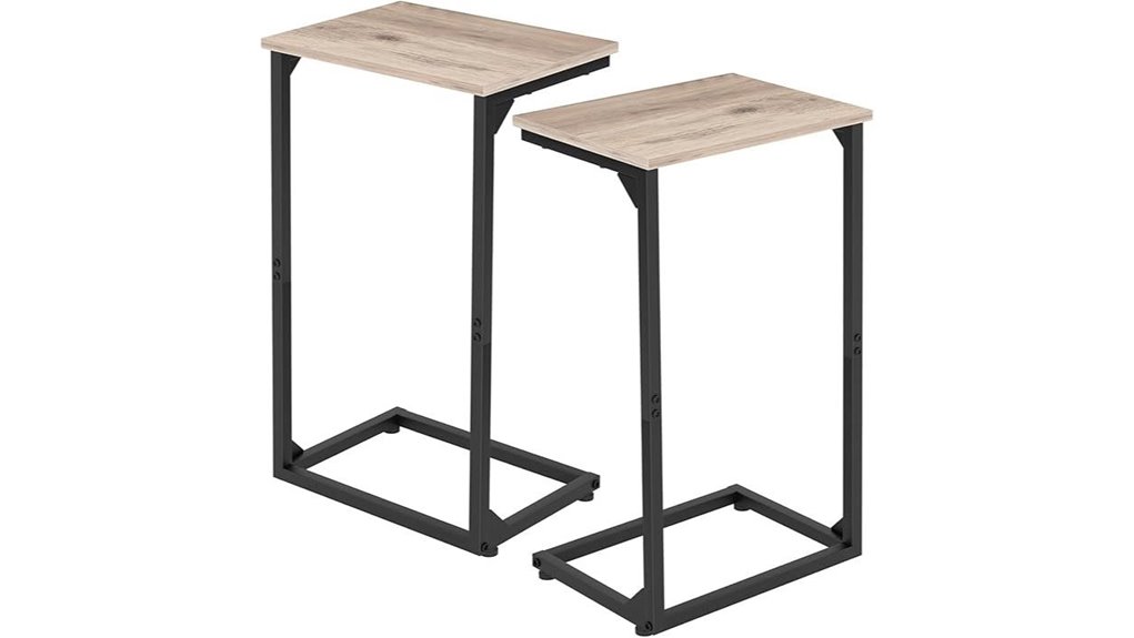 c shaped end tables