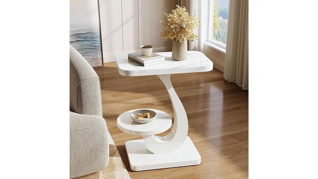 c shaped side table