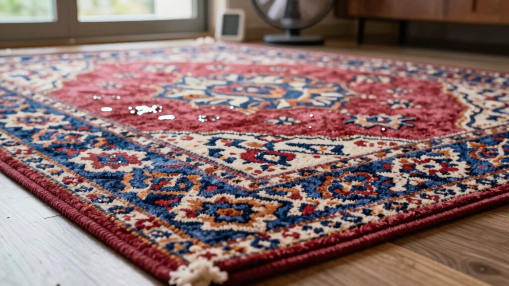 check rug dryness signs