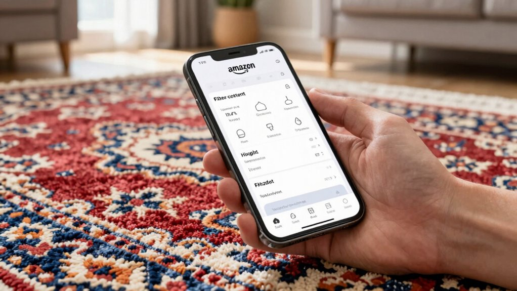 choose rug material and size