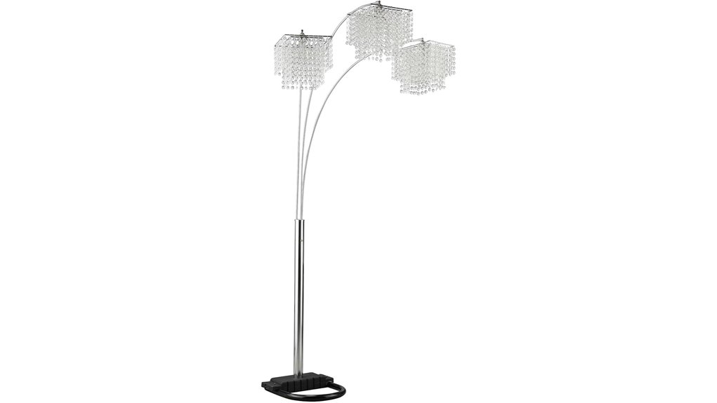 chrome miriam floor lamp