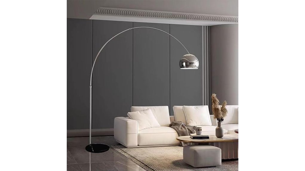 chrome shade floor lamp