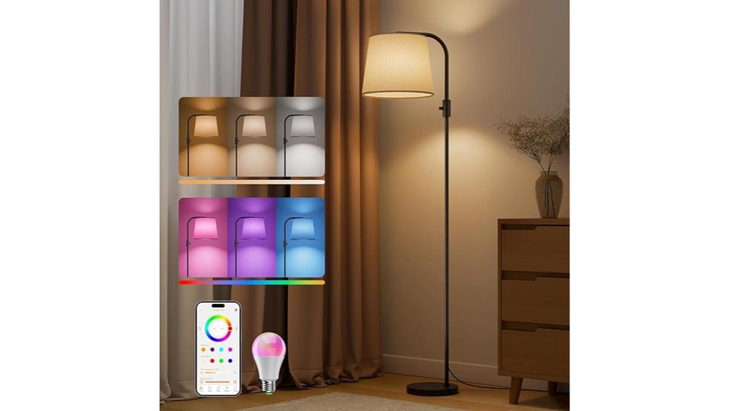 color changing app controlled lamp