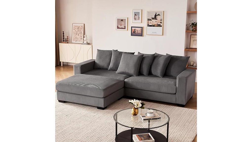comfortable l shaped seating
