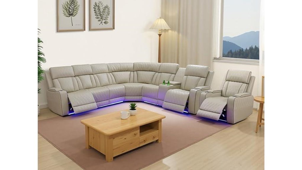 comfortable reclining sectional