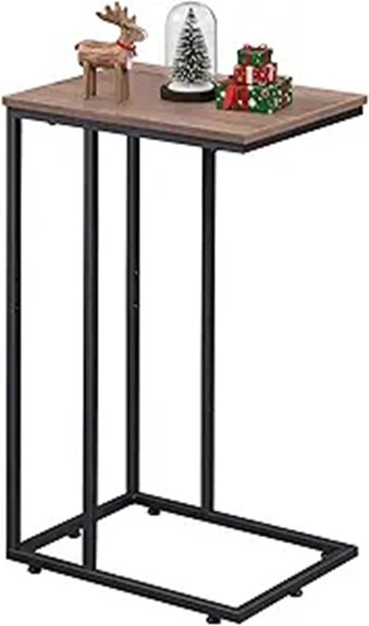 compact c shaped end table