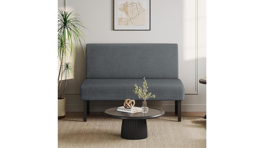 compact corduroy loveseat