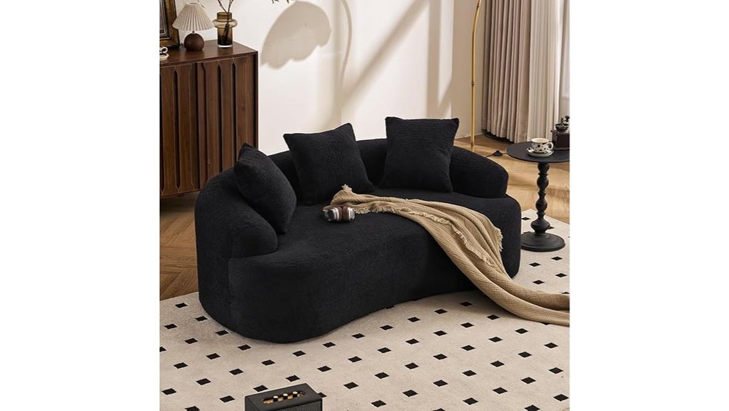 compact plush loveseat