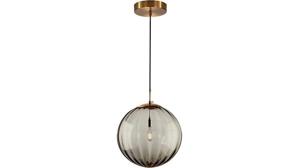 contemporary grey globe light