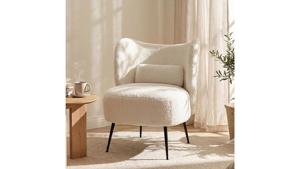 contemporary sherpa accent chair