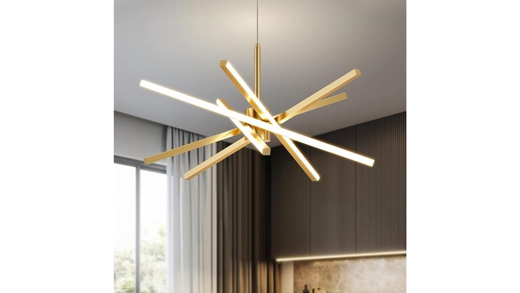 contemporary sputnik chandelier with remote