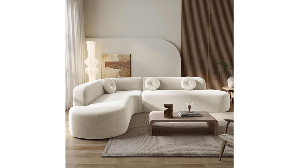 curved sectional sofa cushions
