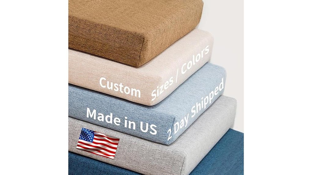 custom outdoor bench cushion