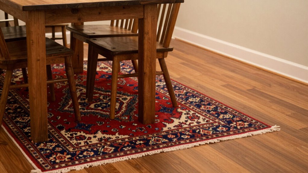 custom sized dining rug