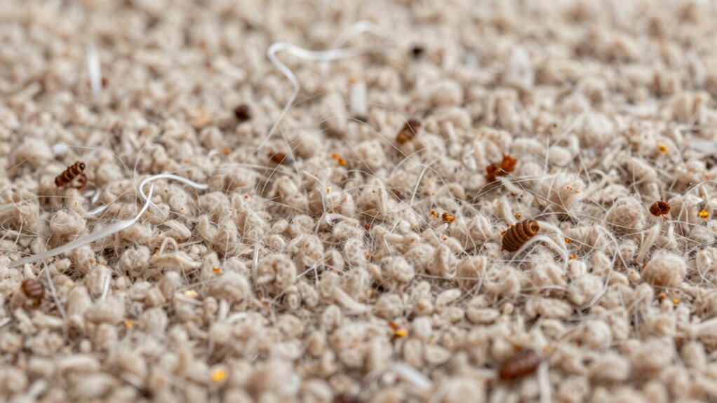detect silk and larval casings
