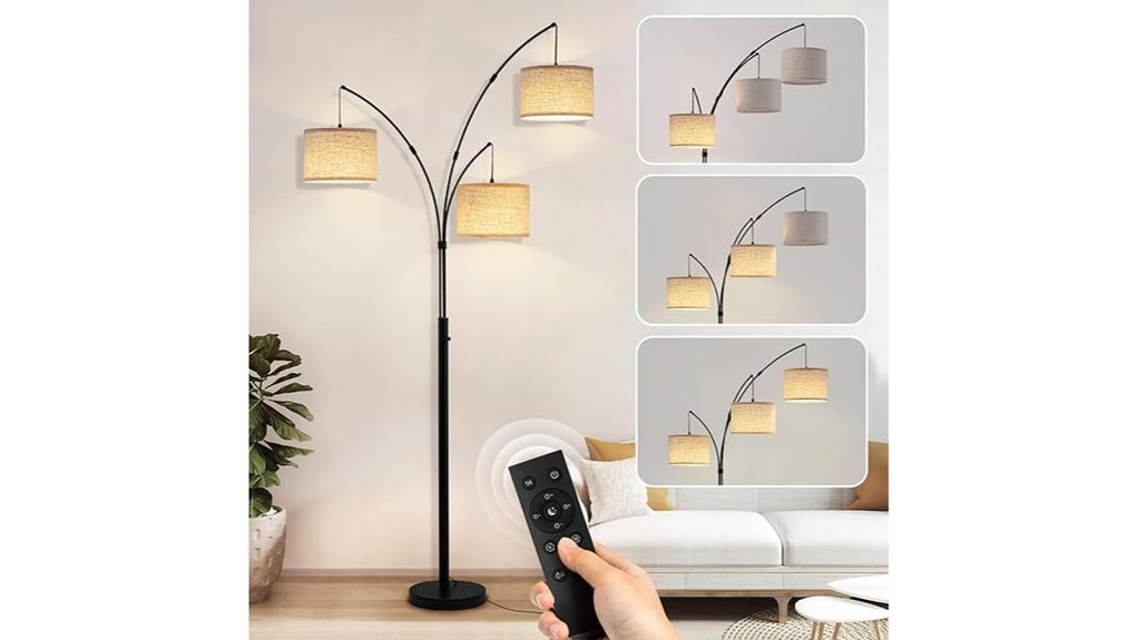 dimmable arc floor lamp