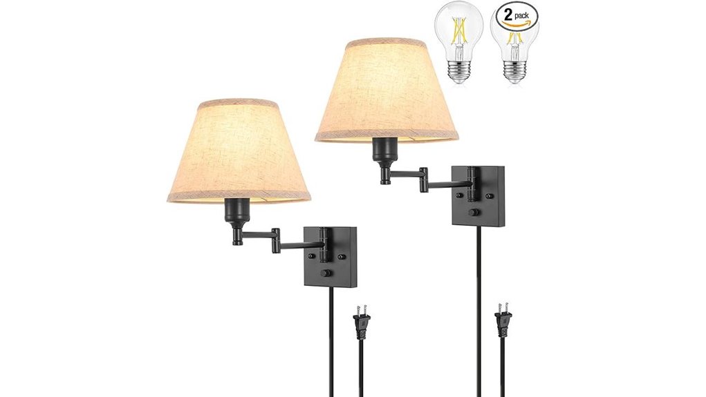 dimmable wall sconce set